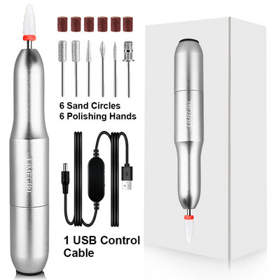 Limegirl 20000 RPM električna bušilica za nokte Prijenosni stroj za manikuru Set glodala za manikuru Vrhovi noktiju Turpija za pedikiranje noktiju