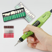 HALAIMAN Prijenosni stroj za poliranje noktiju u 6 boja, električna brusilica za nokte Dodaci za nokte Glodalo za manikuru Pedikura