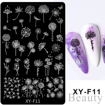 1PC nagu zīmogplāksnes Mīlestības sirds lakas pārvietošanas trafareti Ziedu lapas Ģeometrijas veidnes plāksne Pelējuma tauriņš nagu mākslas rīki