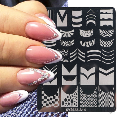 1PC nagu zīmogplāksnes Mīlestības sirds lakas pārvietošanas trafareti Ziedu lapas Ģeometrijas veidnes plāksne Pelējuma tauriņš nagu mākslas rīki