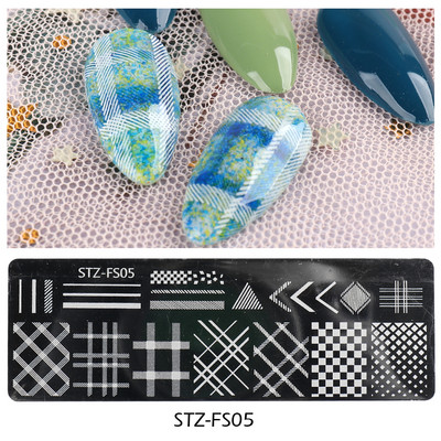 1PC nagu zīmogplāksnes Mīlestības sirds lakas pārvietošanas trafareti Ziedu lapas Ģeometrijas veidnes plāksne Pelējuma tauriņš nagu mākslas rīki