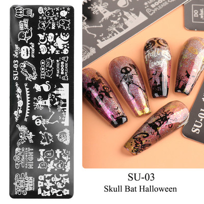 Nail Art zīmogu plāksnīšu zīmogošana Ziedu Lapu Sirds Burti Attēls Ģeometriski Dizaini Nagu laka Apdrukas trafarets Manikīrs TRFB01-06