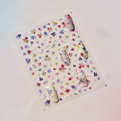 1 gab., baltu margrietiņas ziedu reljefs 3D uzlīmes pavasara vasaras nagu uzlīmes nagu mākslas dekorēšanai manikīra DIY uzlīmes