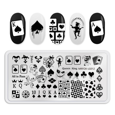 Dzīvnieki Rakstu nagu apzīmogošanas plāksnes Leoparda govis attēls nagu mākslas veidnes zīmogs nerūsējošā tērauda nagu drukas rīki