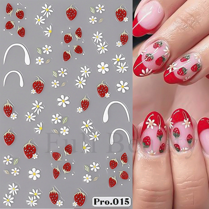 5D reljefi nagu uzlīmes rozā peonija lilija margrietiņa ziedi dizains pašlīmējošs nagu pārneses slīdņi vasaras manikīra uzlīmes LAPro