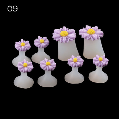 Silikonski odvajač za prste Nail Art DIY alat za pedikuru Cvijet vodena kap Kristalni dijamant Odvajač od bisera Alati za njegu stopala Cvijet tratinčice