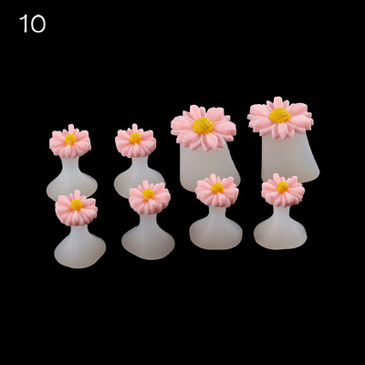 Silikonski odvajač za prste Nail Art DIY alat za pedikuru Cvijet vodena kap Kristalni dijamant Odvajač od bisera Alati za njegu stopala Cvijet tratinčice