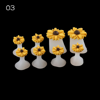 Silikonski odvajač za prste Nail Art DIY alat za pedikuru Cvijet vodena kap Kristalni dijamant Odvajač od bisera Alati za njegu stopala Cvijet tratinčice