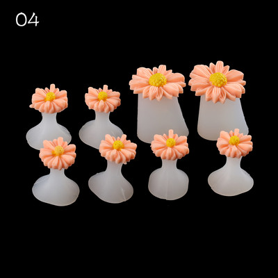 Silikonski odvajač za prste Nail Art DIY alat za pedikuru Cvijet vodena kap Kristalni dijamant Odvajač od bisera Alati za njegu stopala Cvijet tratinčice