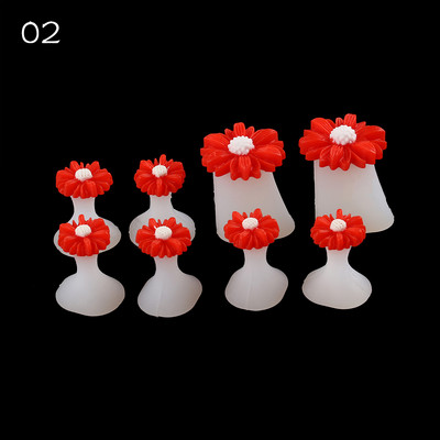 Silikonski odvajač za prste Nail Art DIY alat za pedikuru Cvijet vodena kap Kristalni dijamant Odvajač od bisera Alati za njegu stopala Cvijet tratinčice