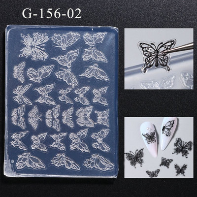 Novi 3D Snowflake Nails Art silikonski kalup Jastučić za zimski džemper Reljefni kalup za gel šablone Dizajn DIY alat za rezbarenje noktiju za manikuru