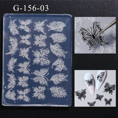 Novi 3D Snowflake Nails Art silikonski kalup Jastučić za zimski džemper Reljefni kalup za gel šablone Dizajn DIY alat za rezbarenje noktiju za manikuru