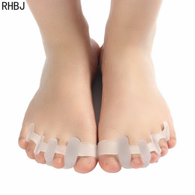 RHBJ 2tk=1paar silikoonist 4 auguga varbakaitse varvaste eraldajad venitajad sirgendaja põskkoopa valu leevendav hallux korrektor