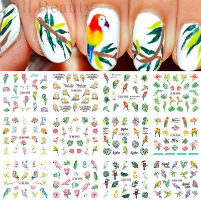 Ūdens uzlīmes nagiem Ziedi Tauriņu Uzlīmes Piekariņi Pavasara Dizains Slideri Estētiskā želeja ar UV gaismu Dekors Manikīra preces