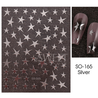 Metāliskas sudraba liesmas nagu uzlīmes svītrainām viļņainām līnijām cilts Fire Tatton slīdnis Hologrāfisks 3D manikīra uzgaļi Dekorācija JISW-T