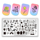 Zemas cenas Pārdošana SkaistumsBigBang svītraina līnija nagu apzīmogošanas plāksne Ziedi rožu lapas nagu mākslas attēla veidne manikīra trafareta rīks