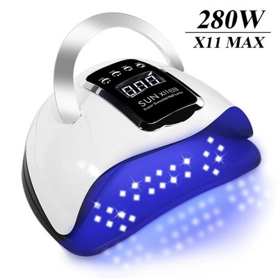 SUN X11 MAX Professional Nail Drying Lamp for Manicure 280W Nails Gel Polish Drying Machine with Auto Sensor UV LED Lamp Nail