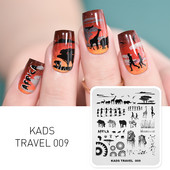 1 kom Nail Art Stamping Pločice Afrički stil Pečat za nokte Tenmplate Lion Elephant Žirafa Plemenski ljudi Šablon za slike za manikuru