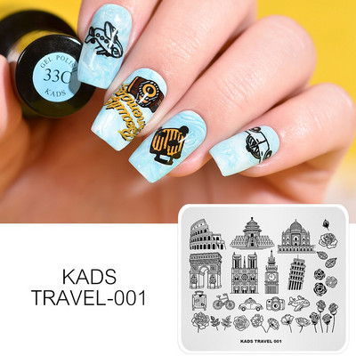 1 kom Nail Art Stamping Pločice Afrički stil Pečat za nokte Tenmplate Lion Elephant Žirafa Plemenski ljudi Šablon za slike za manikuru