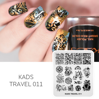 1 kom Nail Art Stamping Pločice Afrički stil Pečat za nokte Tenmplate Lion Elephant Žirafa Plemenski ljudi Šablon za slike za manikuru