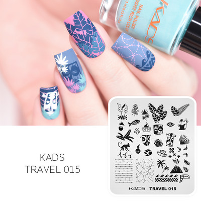 1 kom Nail Art Stamping Pločice Afrički stil Pečat za nokte Tenmplate Lion Elephant Žirafa Plemenski ljudi Šablon za slike za manikuru