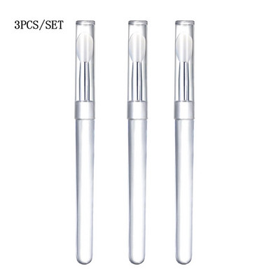 1/3/5 komada ravnih silikonskih štapića za nanošenje višekratne četkice za usne s poklopcem za zaštitu od prašine Alati za nanošenje silikonskog pudera za nokte