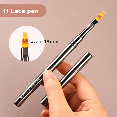 Nagu mākslas laineru otas Gēla nagu birste Gēla nagu laka krāsošanas otu zīmēšana nagu mākslas otu pildspalvu komplekts nagu pildspalvu nagu aksesuāri