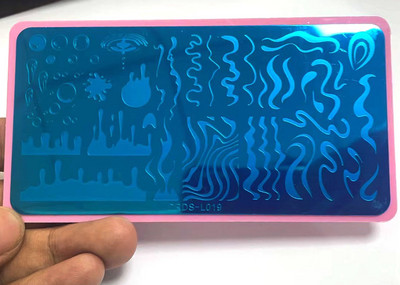 Nerūsējošā tērauda 6x12 cm nagu mākslas zīmoga plāksne/mežģīnes, ģeometrisks raksts, tauriņš, ziedu nagu mākslas veidne Diy nagu instruments