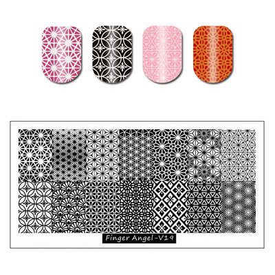 6*12cm Vatreni cvijet Ploče za utiskivanje noktiju Plamen Slovo Cvijeće Lišće Šablon za ispis Umjetnički pečat za manikiranje Alati za nokte