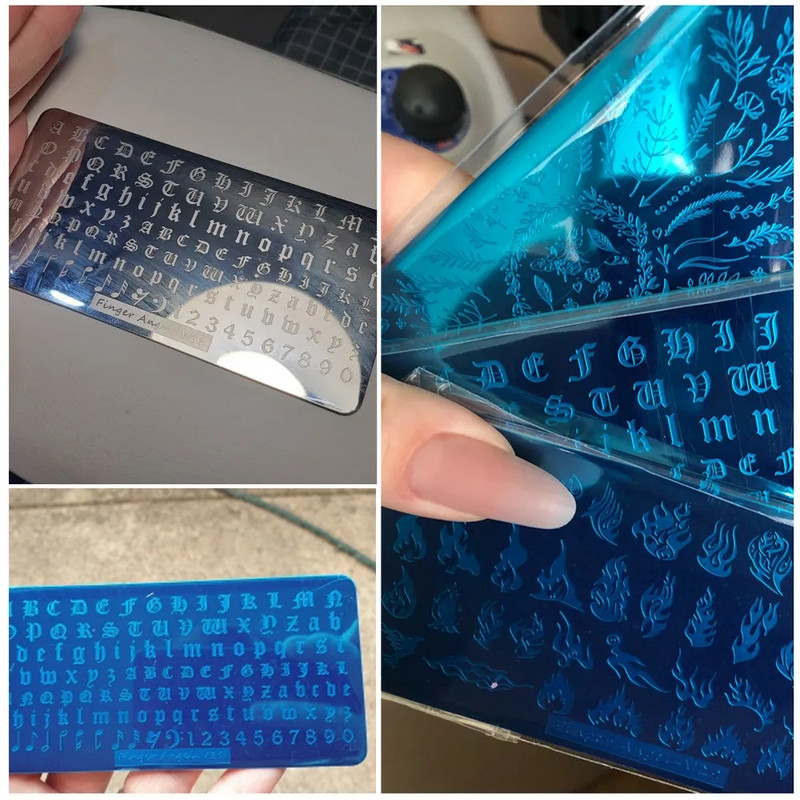 6*12cm Vatreni cvijet Ploče za utiskivanje noktiju Plamen Slovo Cvijeće Lišće Šablon za ispis Umjetnički pečat za manikiranje Alati za nokte