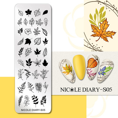 NICOLE DIARY Ziedu kviešu nagu apzīmogošanas plāksnes zīmēšanas veidne Love Heart attēls Trafarets Veidne nagu štancēšanas pulēšanas drukāšanas rīki