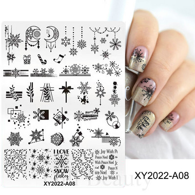 Francuska linija Nail Art Ploče za utiskivanje Šablona Vrtložna geometrija Cvijeće Čipka za manikuru Ispis Pečat za nokte Predlošci Alati za kalupe