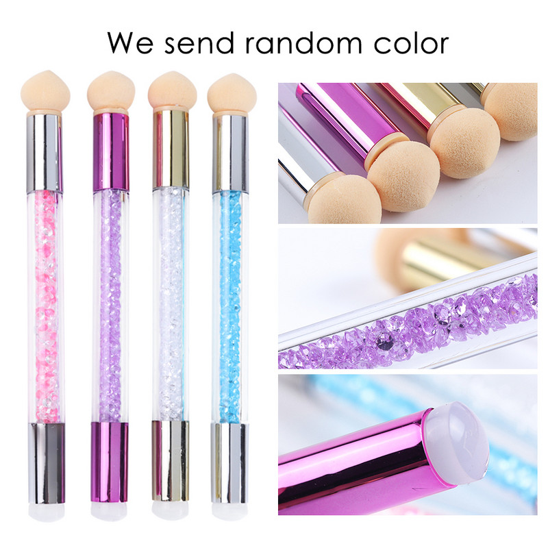 Set pločica za utiskivanje noktiju od 2 komada Silikonska spužvasta četkica Šablone za prijenos laka Cvjetna geometrija DIY šablona Alat za nokte CHSTZN01-12-