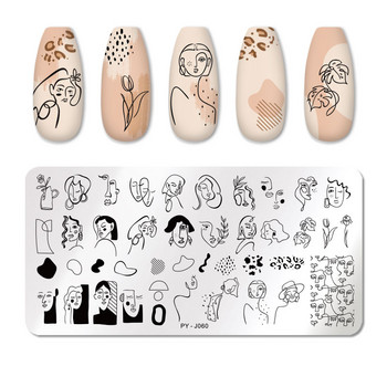 PICT YOU Плочи за щамповане на нокти Символи Шаблони Плочи за рисуване на нокти Шаблон Линия Картини Тема за хора Изображение Плочи Шаблон Шаблон