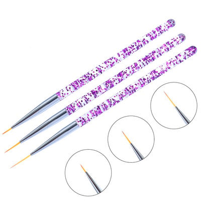 Πινέλα μανικιούρ Μωβ/Μπλε Gel Gradient Brush Pinceles Nail Art Design Δωρεάν αποστολή