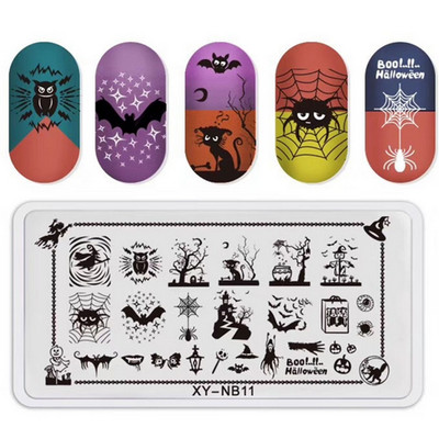 Nagu apzīmogošanas plāksnes Jauki dzīvnieku attēli nagu mākslas veidnes Valentīndienas ziedu ziedu burtu tēmas nagi trafareti drukas rīki