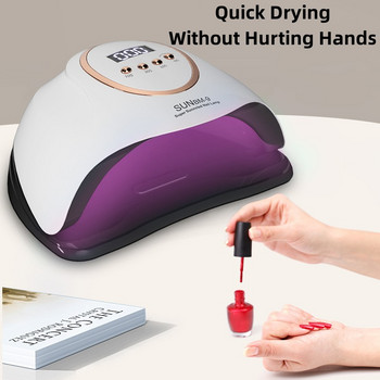 Max UV LED Lamp For Nail Dryer Lamp Nail Drying Lamp 66LEDS UV Gel Varnish With LCD Display Lamp UV for Manicure Salon
