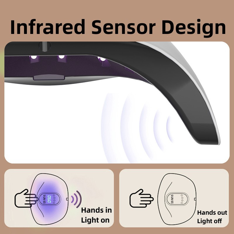 Max UV LED lampa nagu žāvētājam Manikīra nagu žāvēšanas lampa 66LEDS UV gēla laka ar LCD displeju UV lampa manikīra salonam