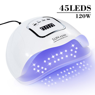 LED nagu žāvēšanas lampa SUN X5MAX UV LED želejveida nagu žāvētājs visu želejas lakas USB uzlādes profesionāla manikīra aprīkojums