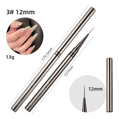 Perie pentru arta unghiilor Liner Perie cu model dungi Perie pentru pictură Acrilic UV Gel Extensie Desen Sculptură Pen Instrument de manichiură DIY
