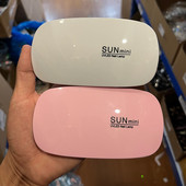 Mini stroj za sušenje noktiju od 6 W, prijenosni, 6 LED UV svjetiljka, bijela, ružičasta, svjetiljka za kućnu upotrebu za sušenje laka za sušenje laka s USB kabelom