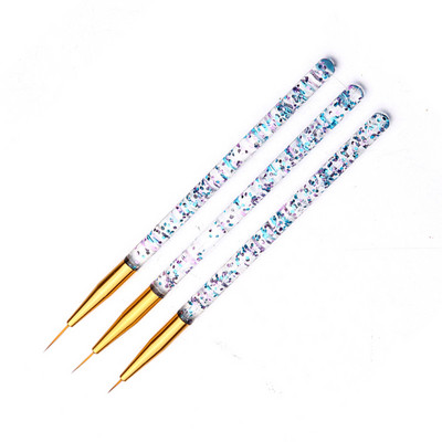 3 kom/komplet Akrilna olovka za crtanje noktiju s francuskim prugama 3D savjeti Olovka za crtanje tankih linija za manikuru Kistovi za UV gel Alati za slikanje