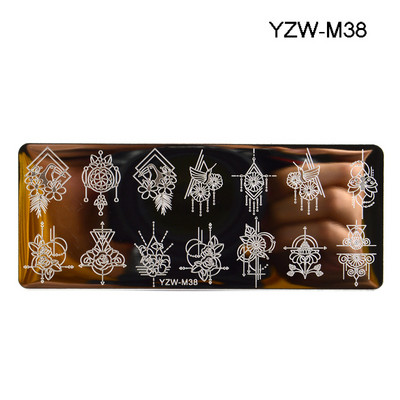 Nagu mākslas štancēšanas plāksnes manikīra dekorēšanai ziedu sejas veidne metāla nagu mākslas štancēšanas komplekts FW087