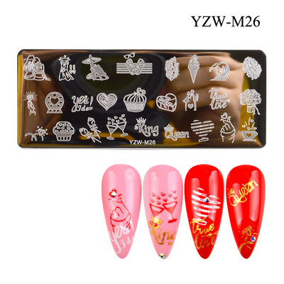 Nagu mākslas štancēšanas plāksnes manikīra dekorēšanai ziedu sejas veidne metāla nagu mākslas štancēšanas komplekts FW087