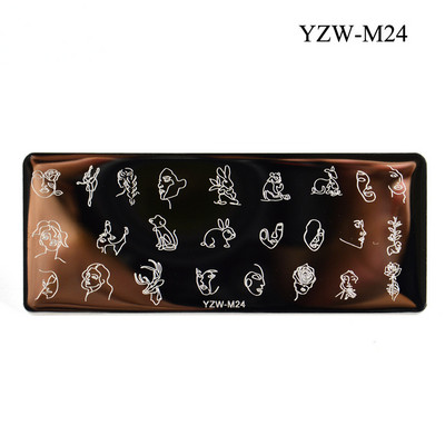 Nagu mākslas štancēšanas plāksnes manikīra dekorēšanai ziedu sejas veidne metāla nagu mākslas štancēšanas komplekts FW087