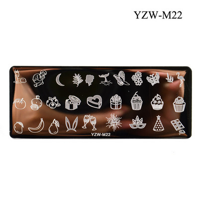 Nagu mākslas štancēšanas plāksnes manikīra dekorēšanai ziedu sejas veidne metāla nagu mākslas štancēšanas komplekts FW087