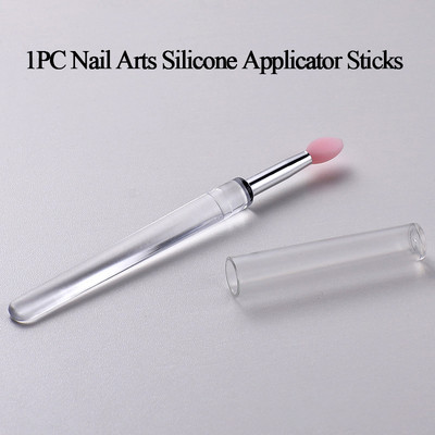 1/3/5 kom Nail Art Silikonski štapići za nanošenje kromiranog pigmenta Prašina za nanošenje manikure Alat za jednostavno tapkanje pigmenta Silikonski četkice za nokte