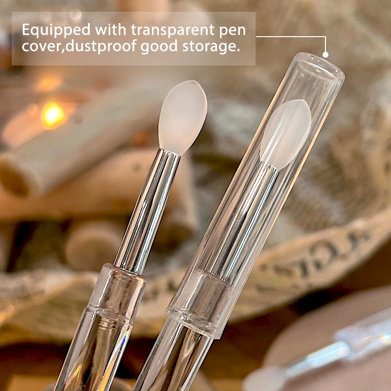 1/3/5 kom Nail Art Silikonski štapići za nanošenje kromiranog pigmenta Prašina za nanošenje manikure Alat za jednostavno tapkanje pigmenta Silikonski četkice za nokte