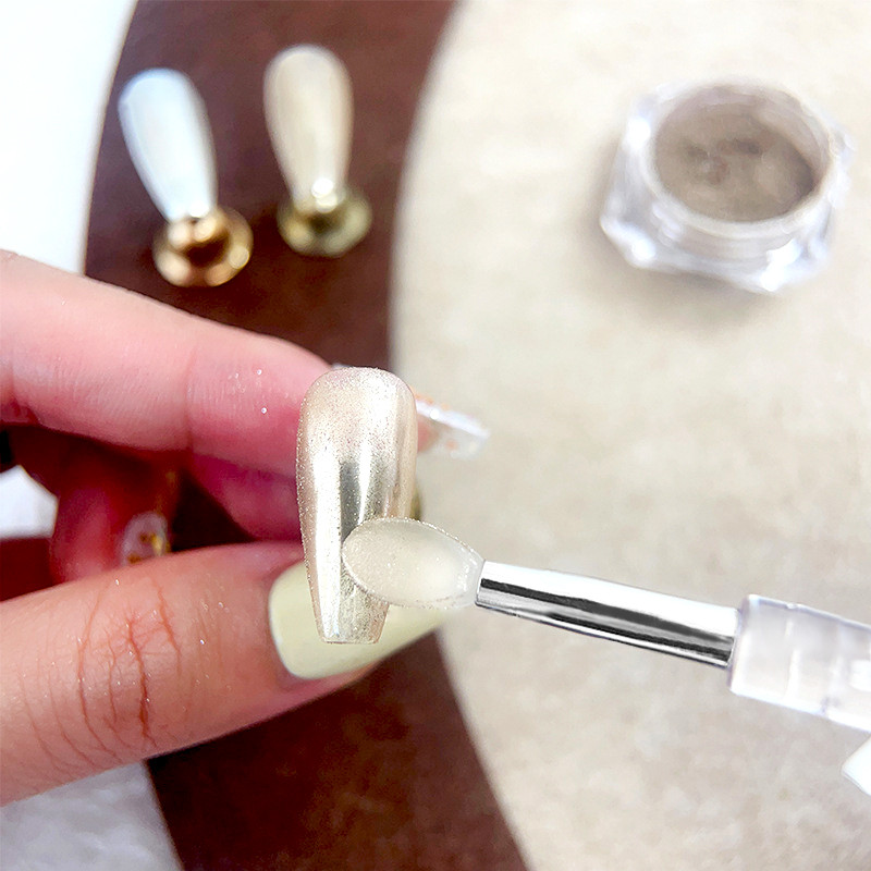 1/3/5 kom Nail Art Silikonski štapići za nanošenje kromiranog pigmenta Prašina za nanošenje manikure Alat za jednostavno tapkanje pigmenta Silikonski četkice za nokte
