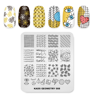 1 gab. Nagu apzīmogošanas veidne nerūsējošais tērauds mākslas attēlu plāksnes dekorēšanai drukas gēla lakas pagarināšanai nagu uzgaļi, paši izgatavoti.